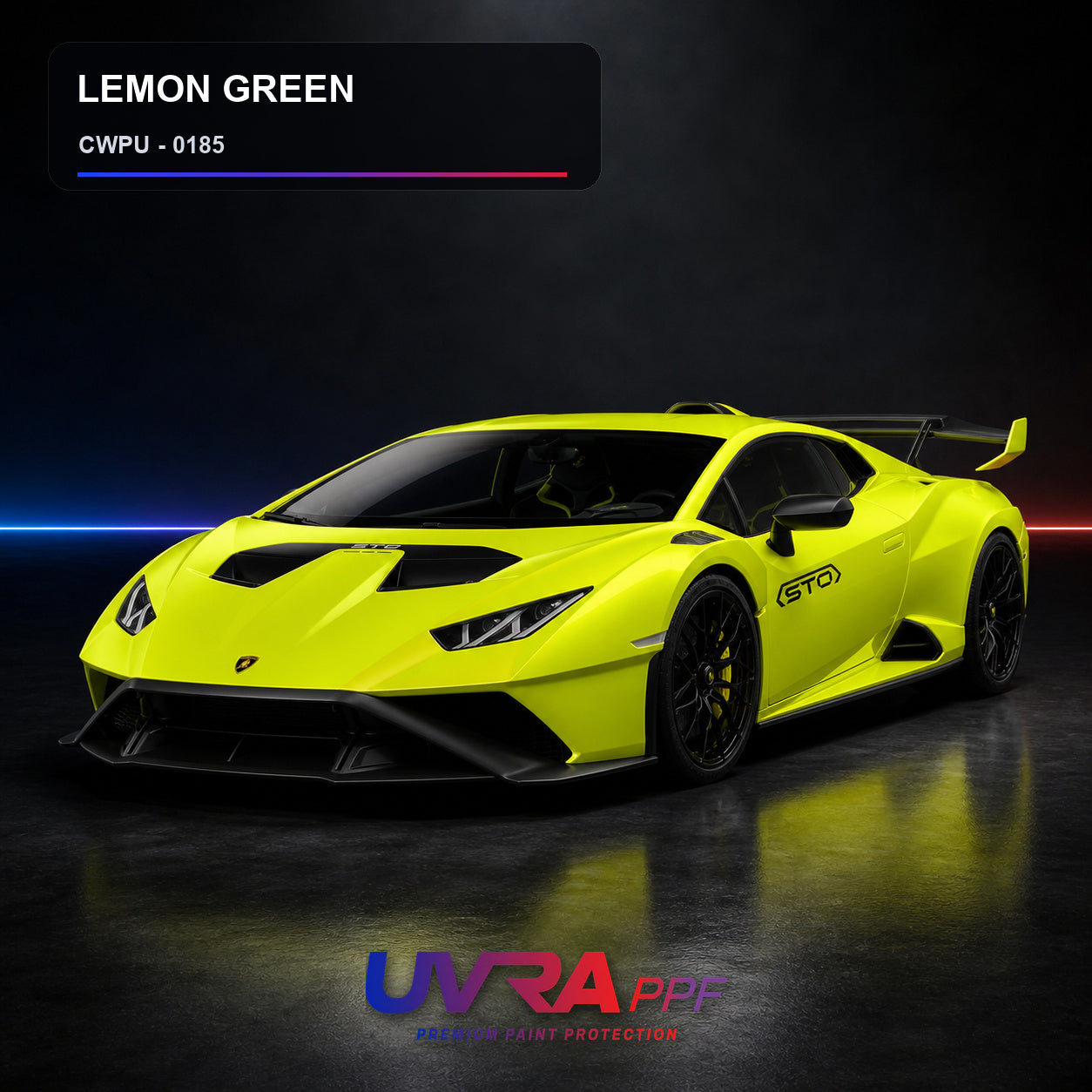 Lemon Green PPF installed vehicle color reference