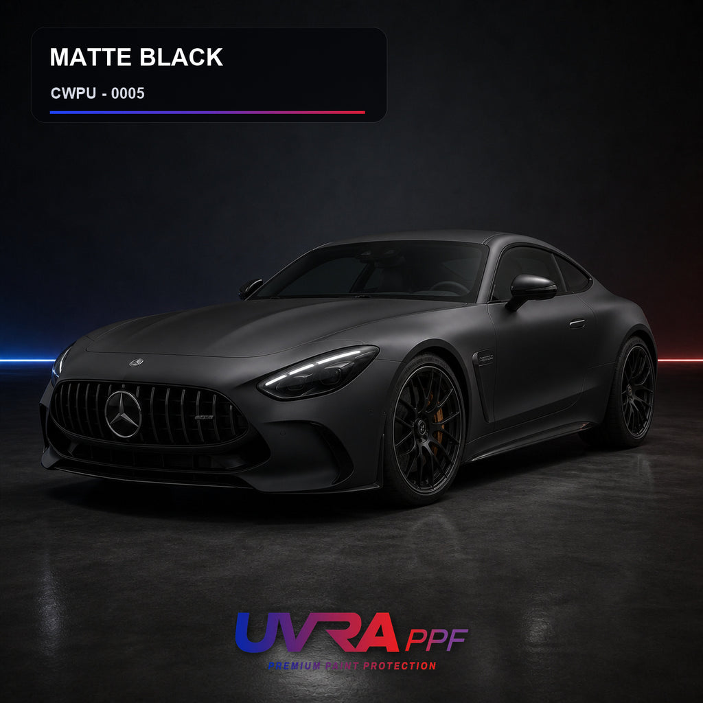Matte Black PPF installed vehicle color reference