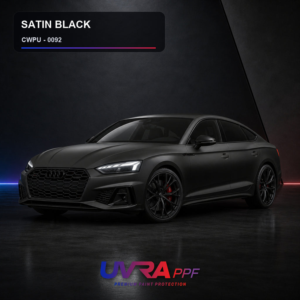 Satin Black PPF installed vehicle color reference