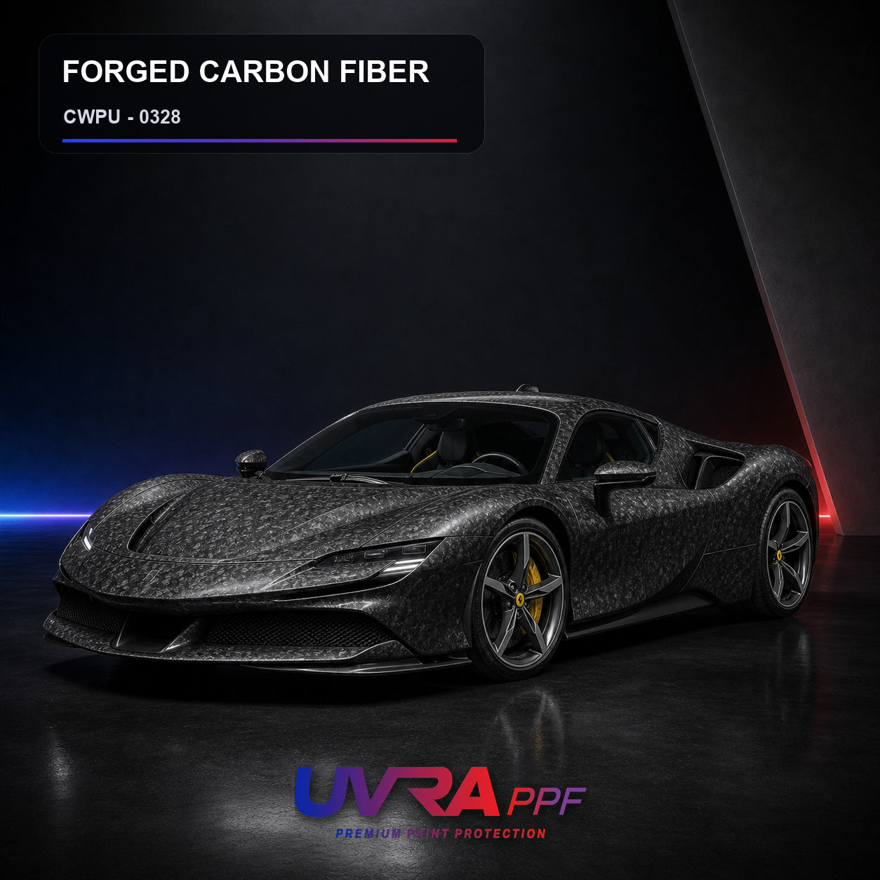 Forged Carbon Fiber PPF installed vehicle color reference